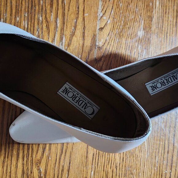 Calderone Leather Pearl White Pumps - Picture 3 of 4